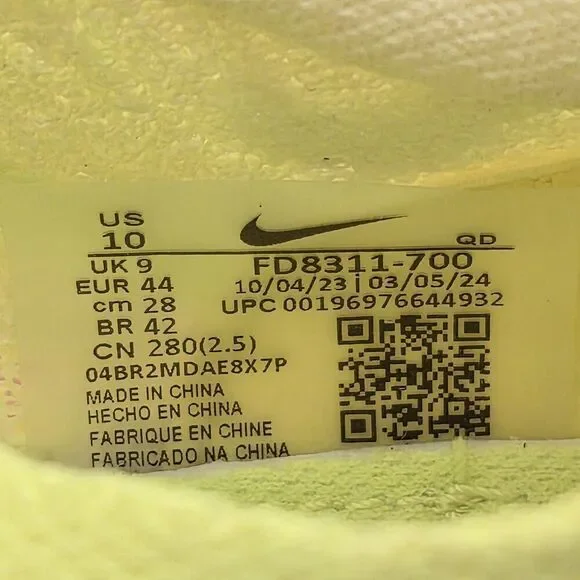 Nike Air Zoom Alphafly NEXT% 3 Fast Pack Volt Running Shoes FD8311-700 Men's 10